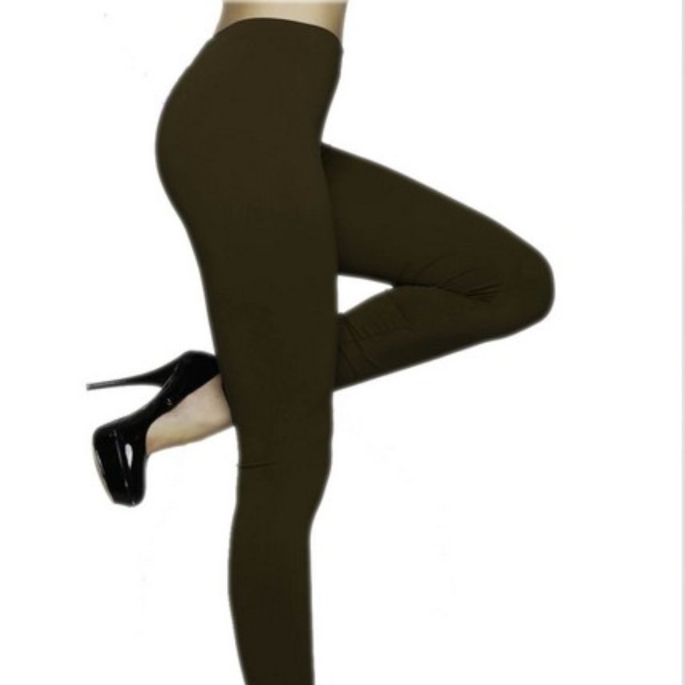 Womens Full Ankle Length Leggings Basic Cotton Stretch Pants